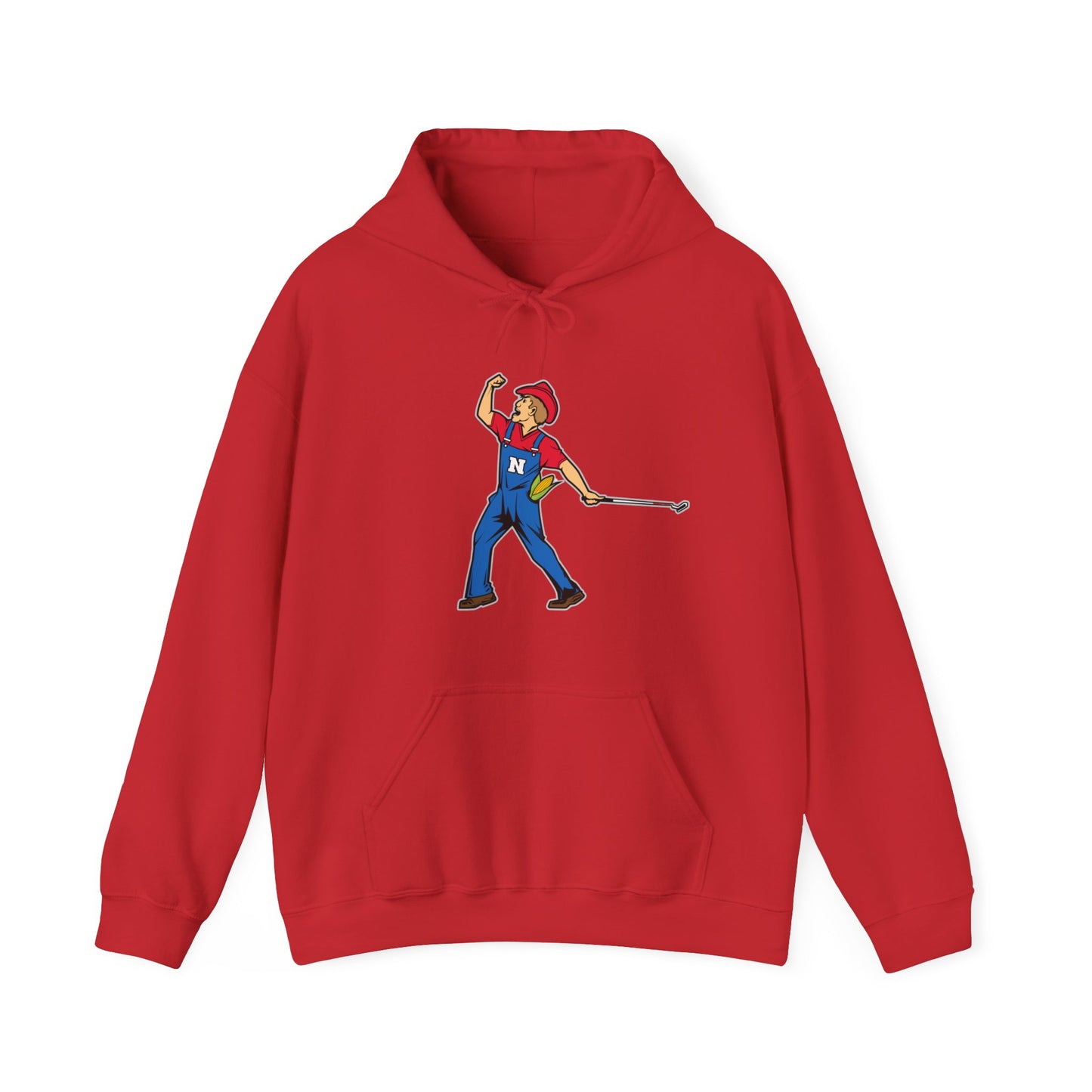 Unisex Heavy Blend™ Hooded Sweatshirt | Nebraska Cornhuskers | Herbie Husker | Tiger Woods Fist Pump