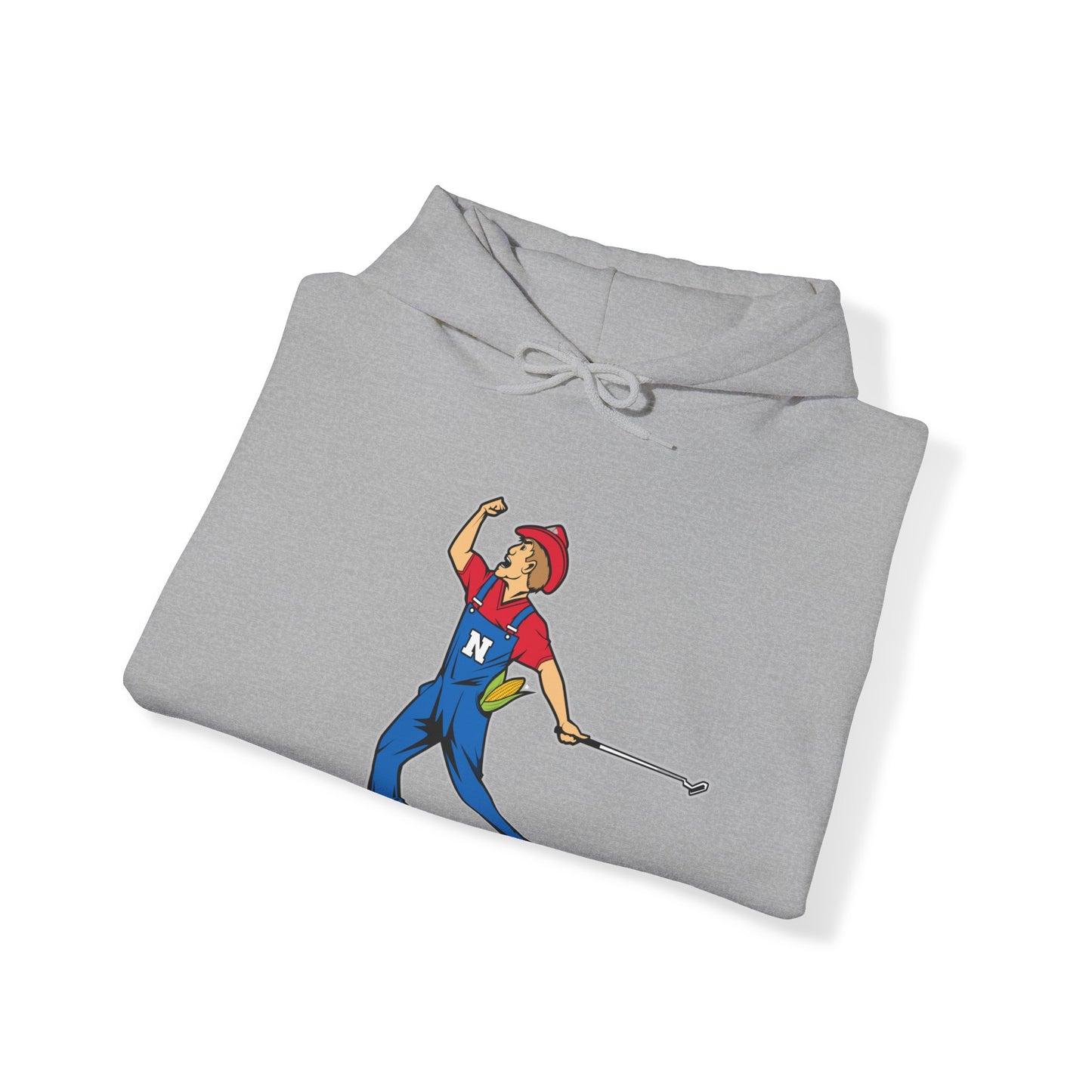 Unisex Heavy Blend™ Hooded Sweatshirt | Nebraska Cornhuskers | Herbie Husker | Tiger Woods Fist Pump
