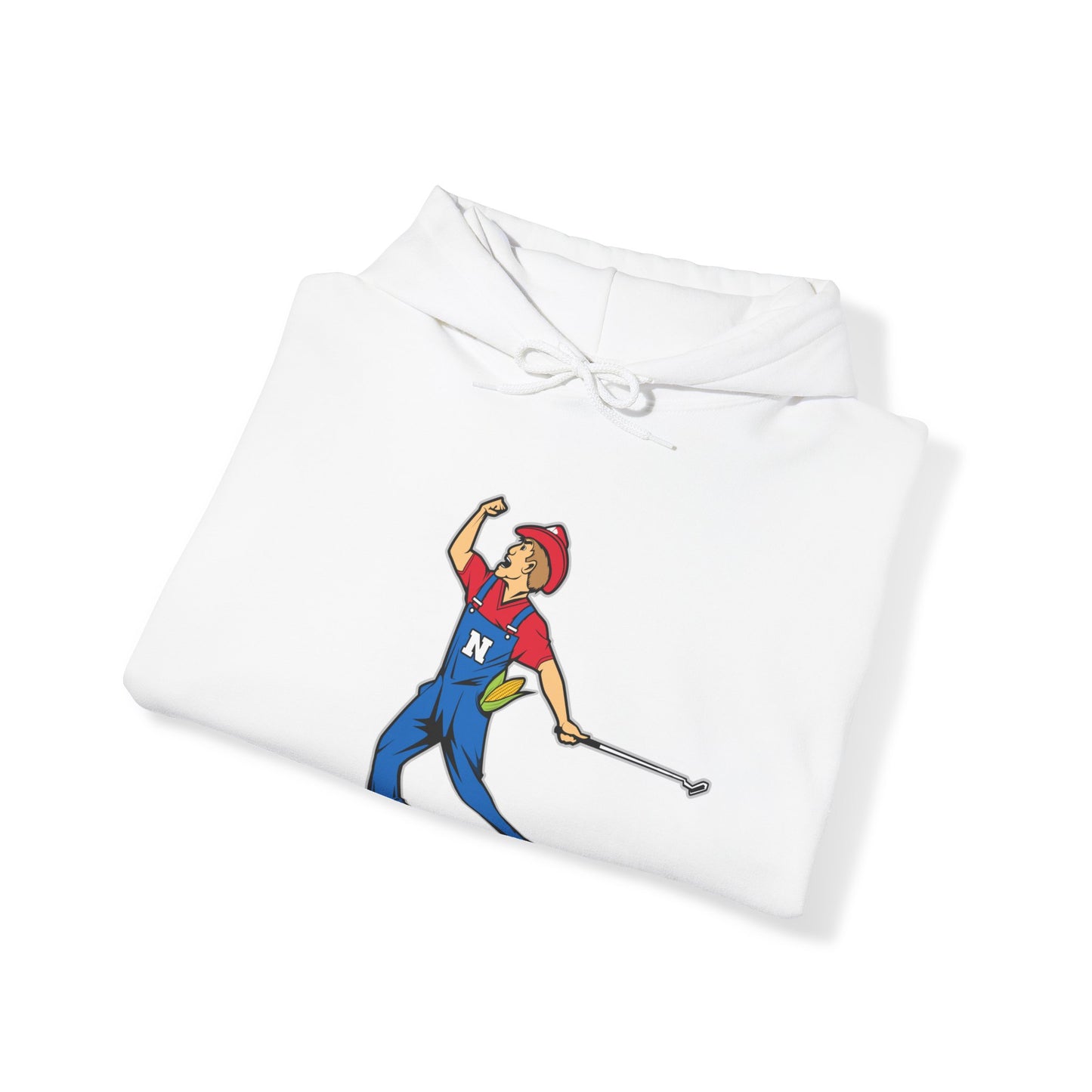 Unisex Heavy Blend™ Hooded Sweatshirt | Nebraska Cornhuskers | Herbie Husker | Tiger Woods Fist Pump