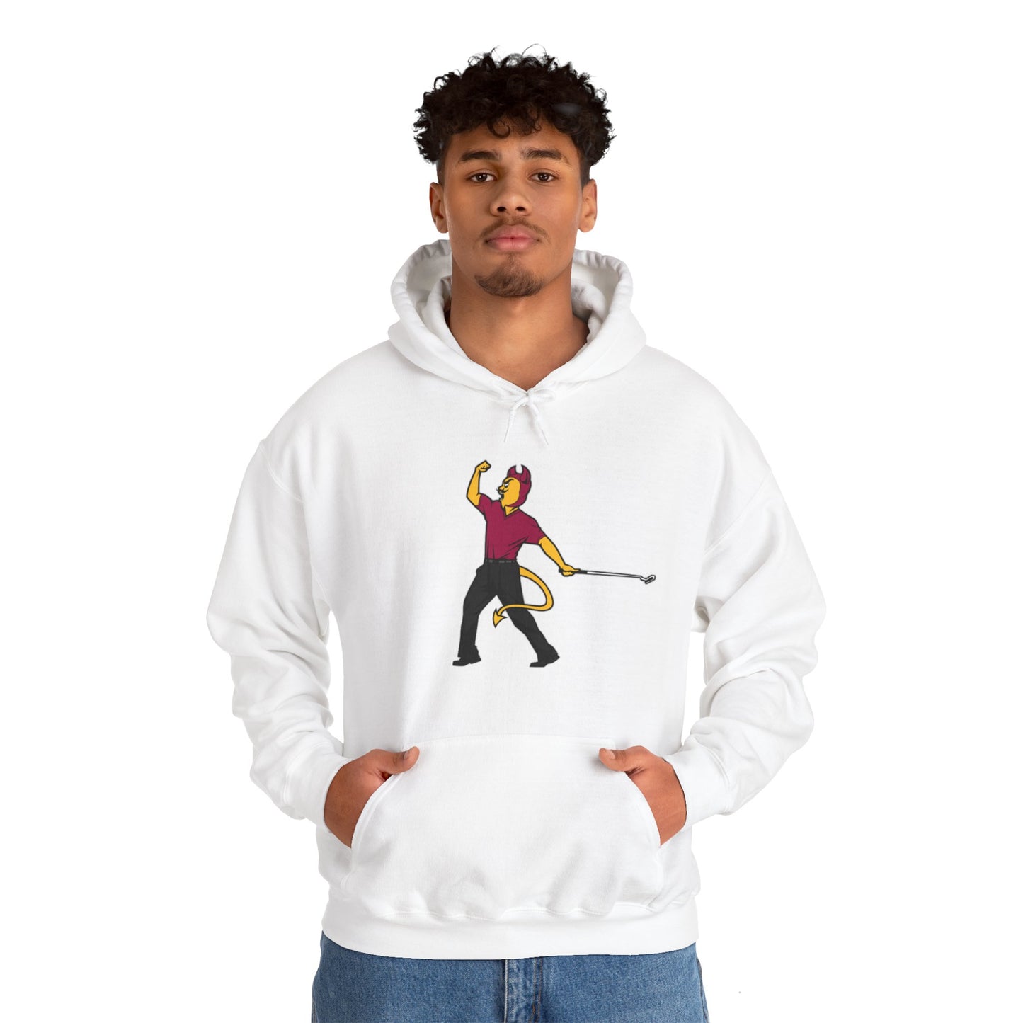 Unisex Heavy Blend™ Hooded Sweatshirt | ASU Sun Devils | Sparky | Tiger Woods Fist Pump