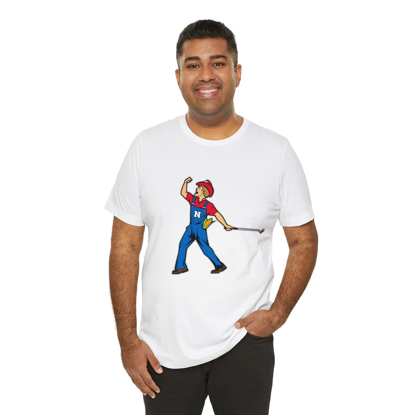 Short Sleeve Tee | Nebraska Cornhuskers | Herbie Husker | Tiger Woods Fist Pump