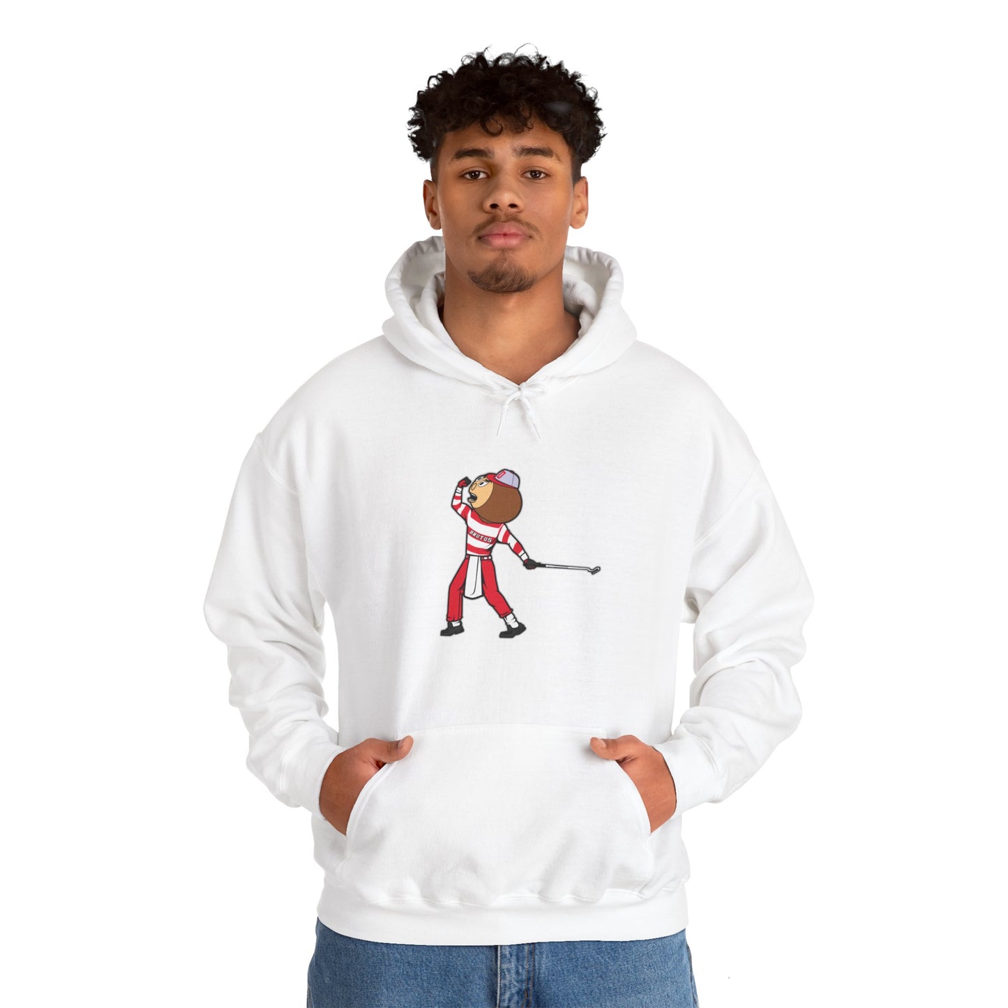 Unisex Heavy Blend™ Hooded Sweatshirt | OSU Buckeyes | Brutus | Tiger Woods Fist Pump