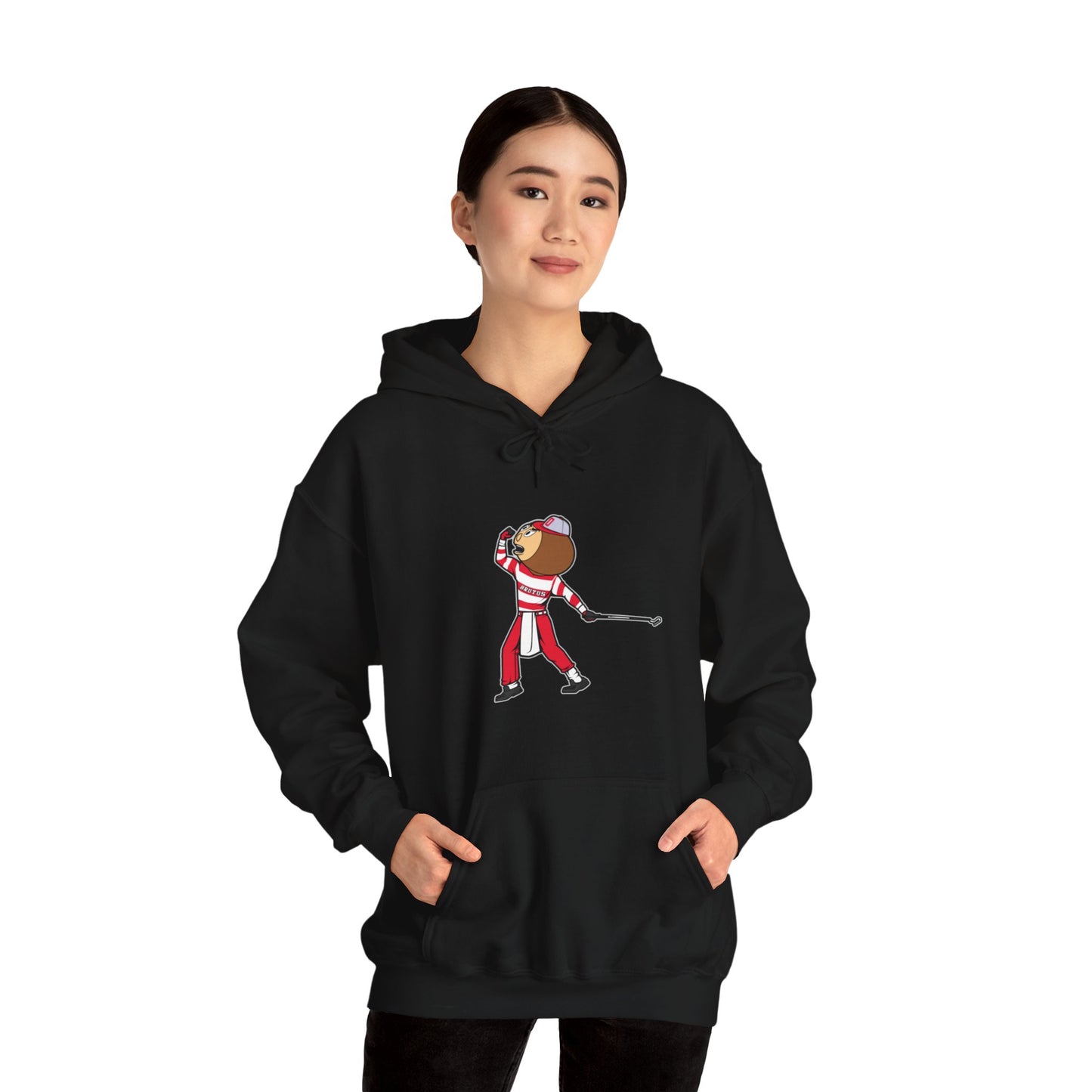 Unisex Heavy Blend™ Hooded Sweatshirt | OSU Buckeyes | Brutus | Tiger Woods Fist Pump