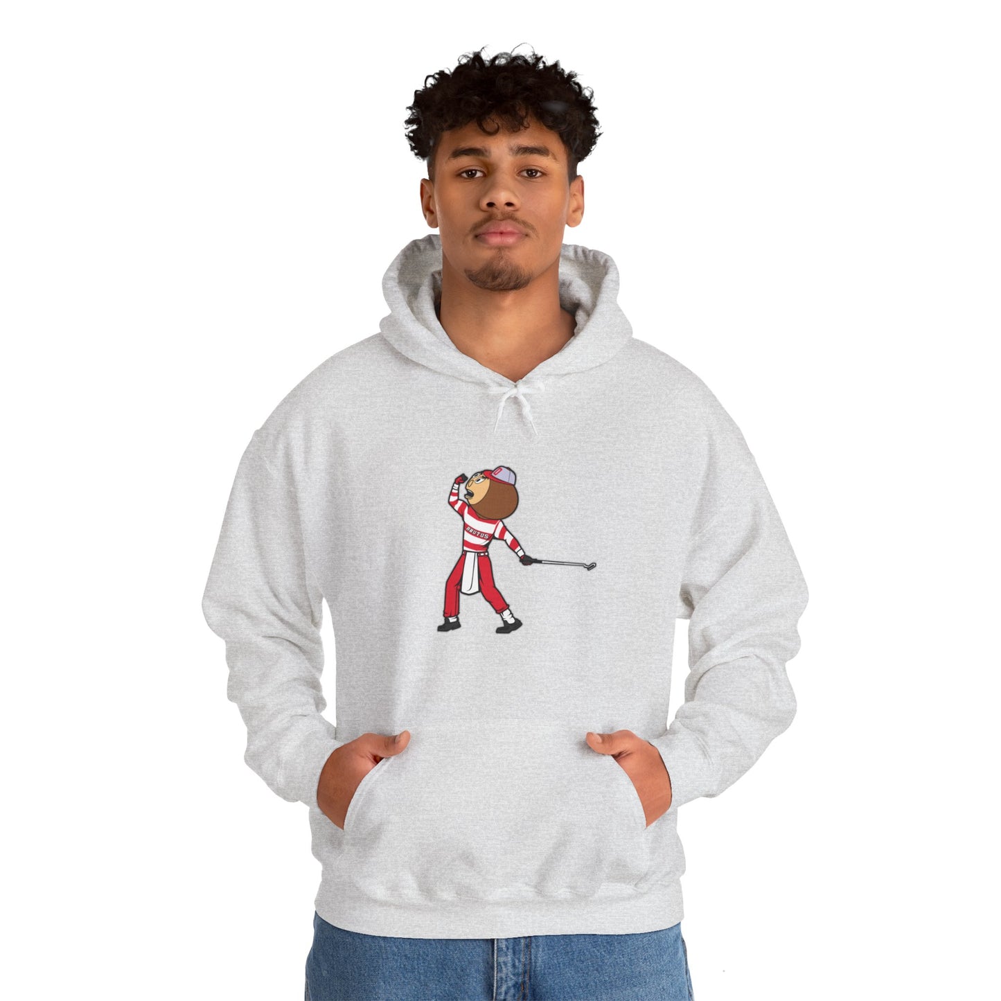 Unisex Heavy Blend™ Hooded Sweatshirt | OSU Buckeyes | Brutus | Tiger Woods Fist Pump