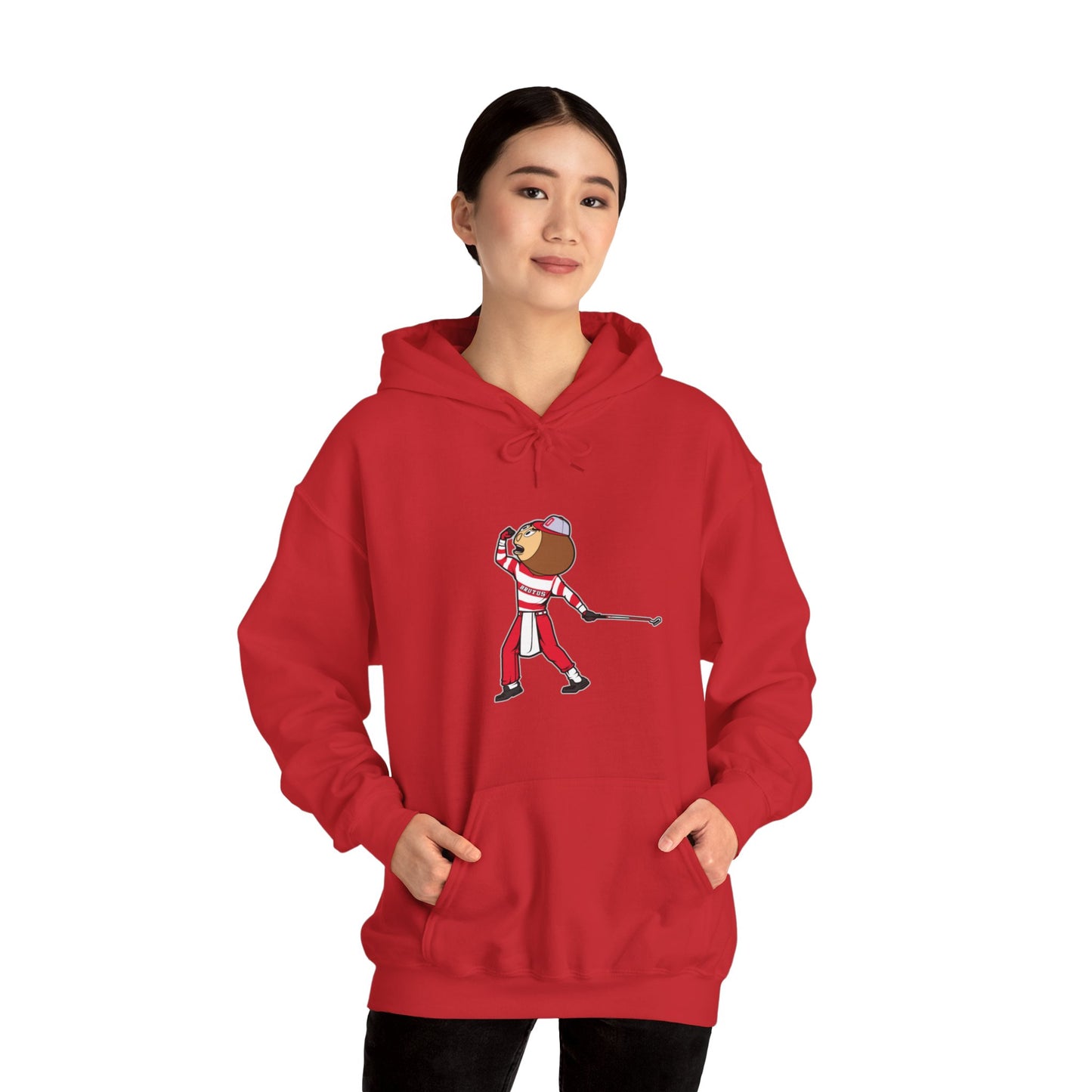 Unisex Heavy Blend™ Hooded Sweatshirt | OSU Buckeyes | Brutus | Tiger Woods Fist Pump