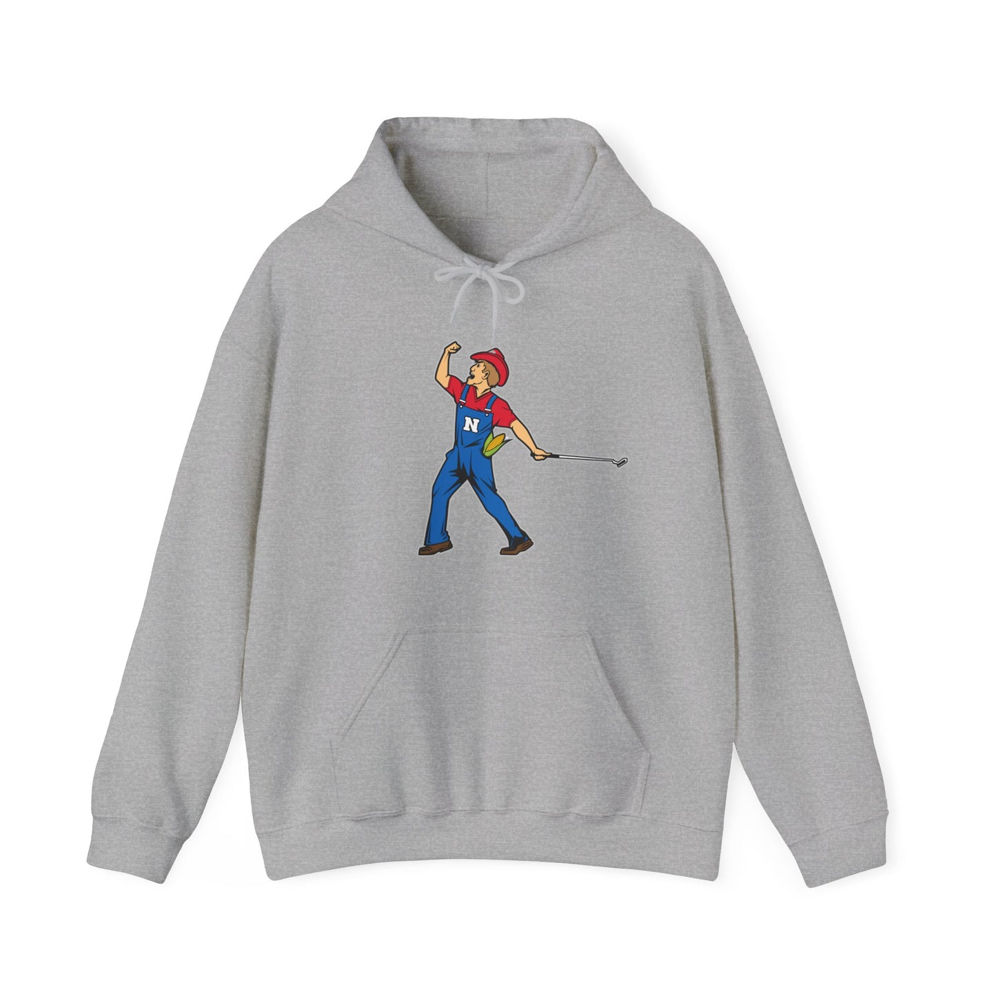 Unisex Heavy Blend™ Hooded Sweatshirt | Nebraska Cornhuskers | Herbie Husker | Tiger Woods Fist Pump