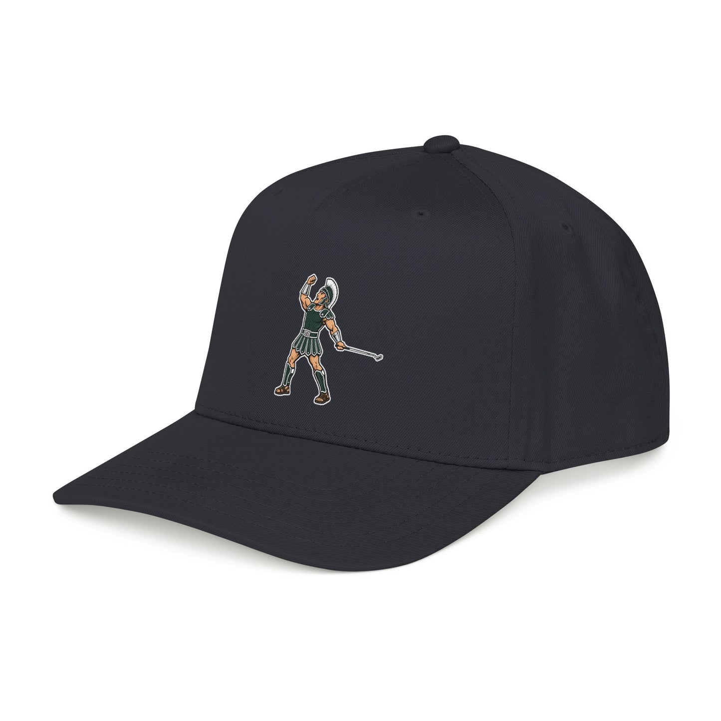 Black Snapback Golf Hat | Green Spartan Fist Pump Design
