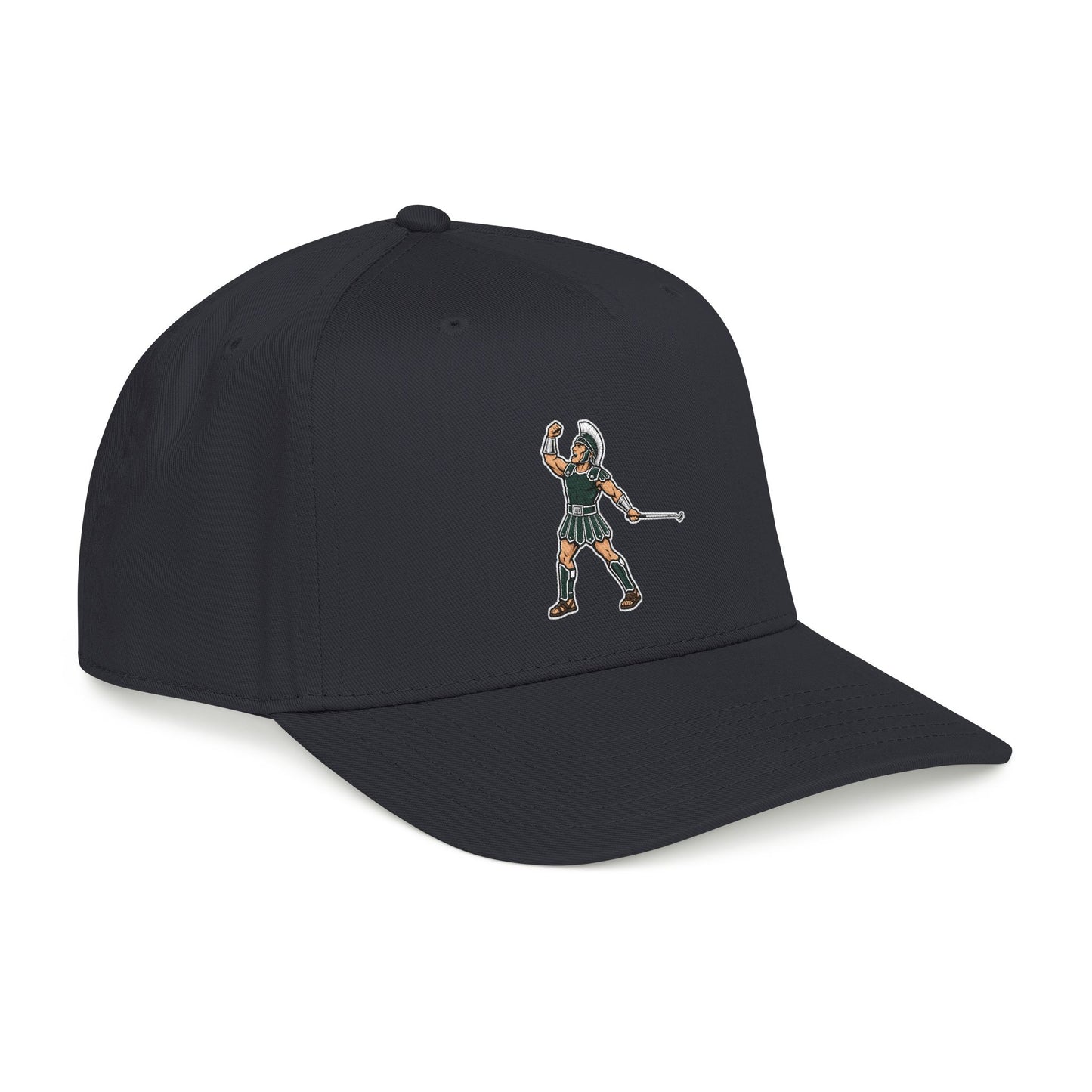 Black Snapback Golf Hat | Green Spartan Fist Pump Design