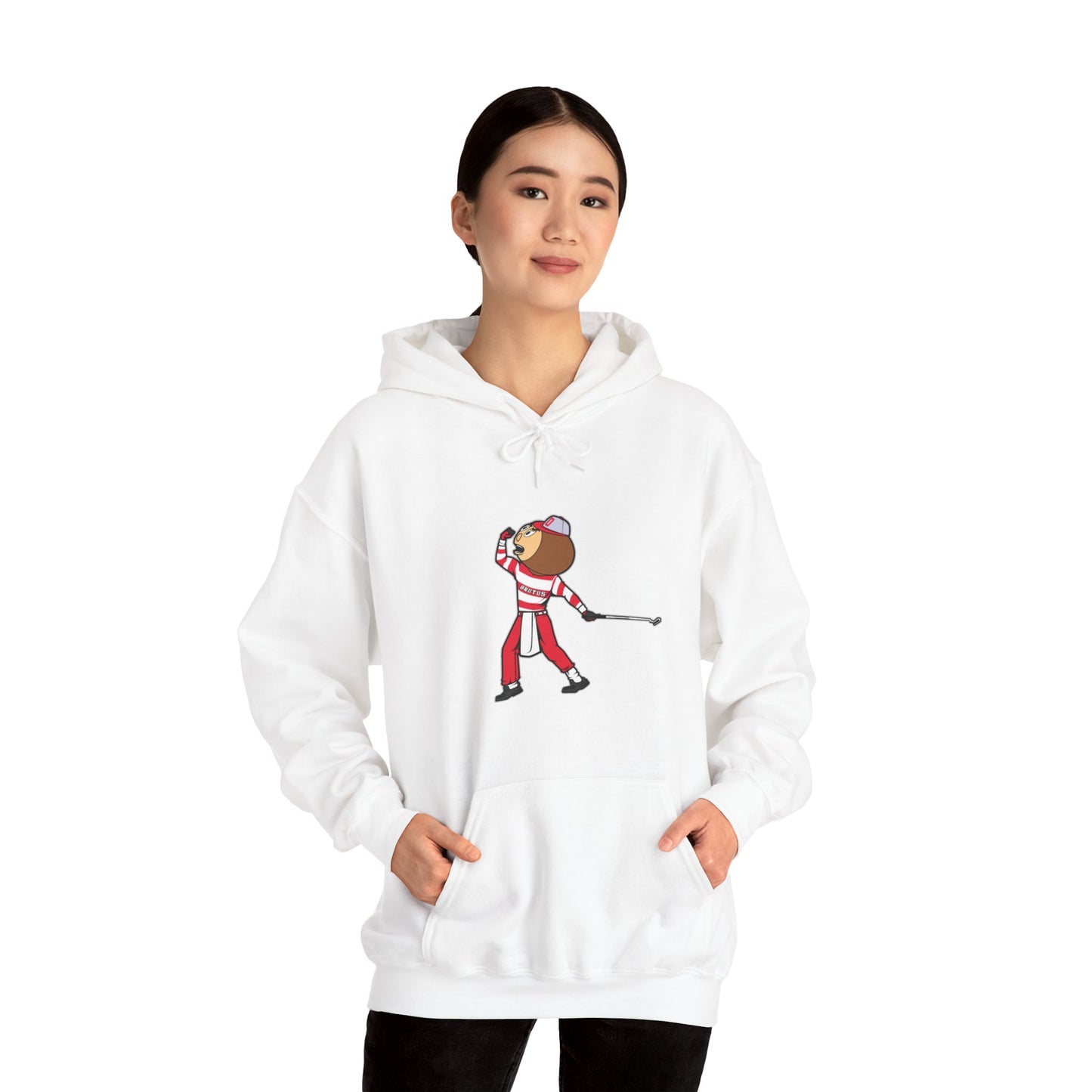 Unisex Heavy Blend™ Hooded Sweatshirt | OSU Buckeyes | Brutus | Tiger Woods Fist Pump