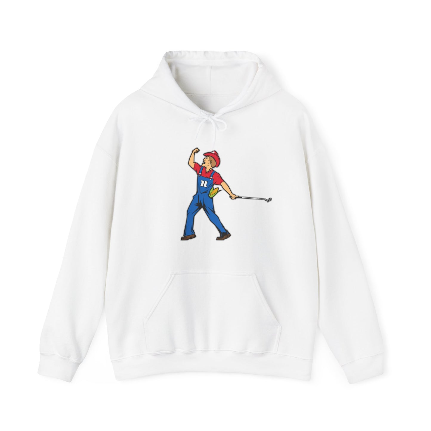 Unisex Heavy Blend™ Hooded Sweatshirt | Nebraska Cornhuskers | Herbie Husker | Tiger Woods Fist Pump