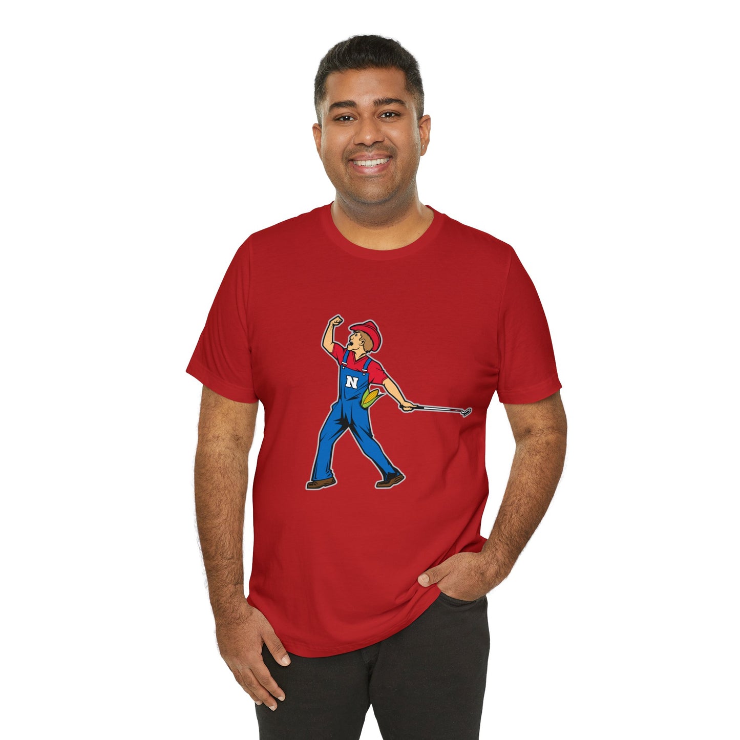 Short Sleeve Tee | Nebraska Cornhuskers | Herbie Husker | Tiger Woods Fist Pump