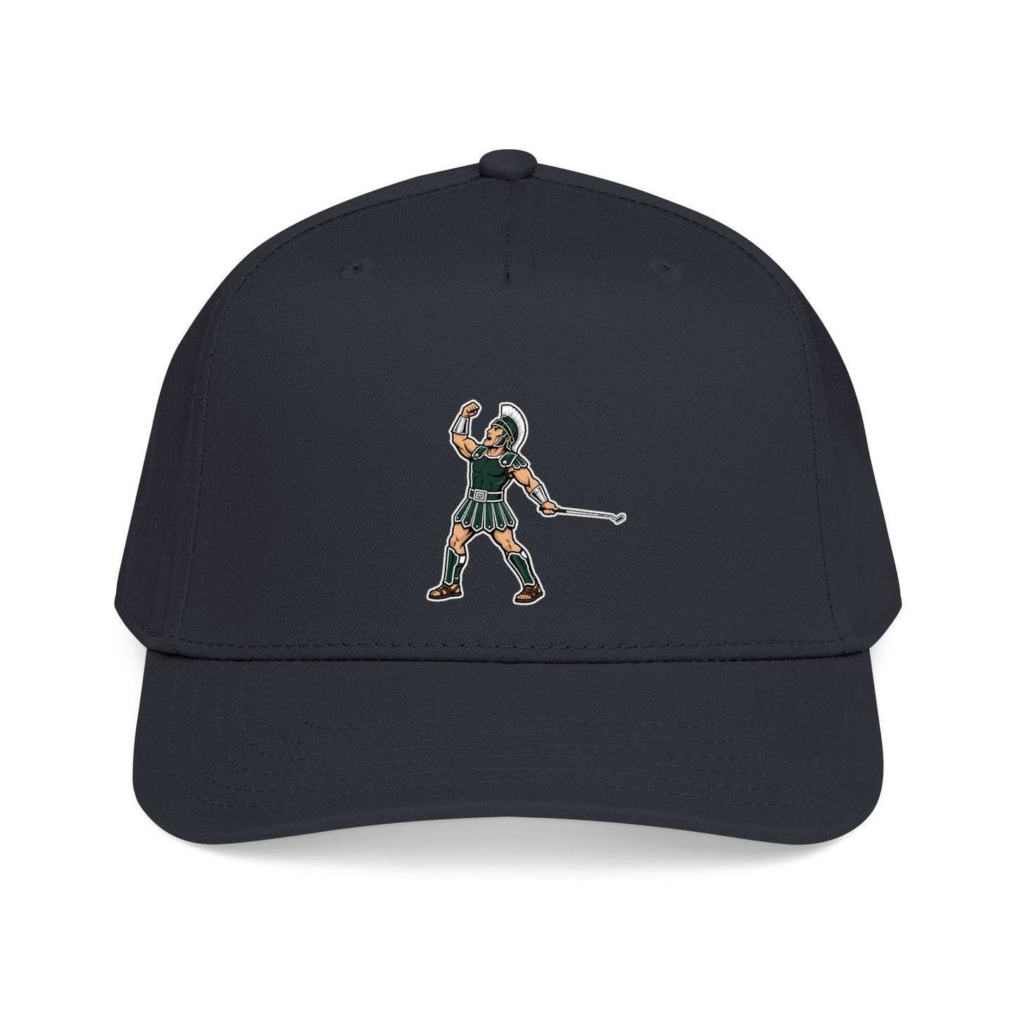 Black Snapback Golf Hat | Green Spartan Fist Pump Design