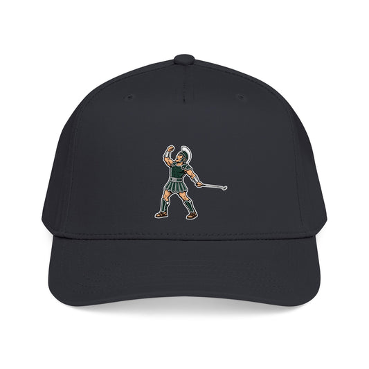 Black Snapback Golf Hat | Green Spartan Fist Pump Design