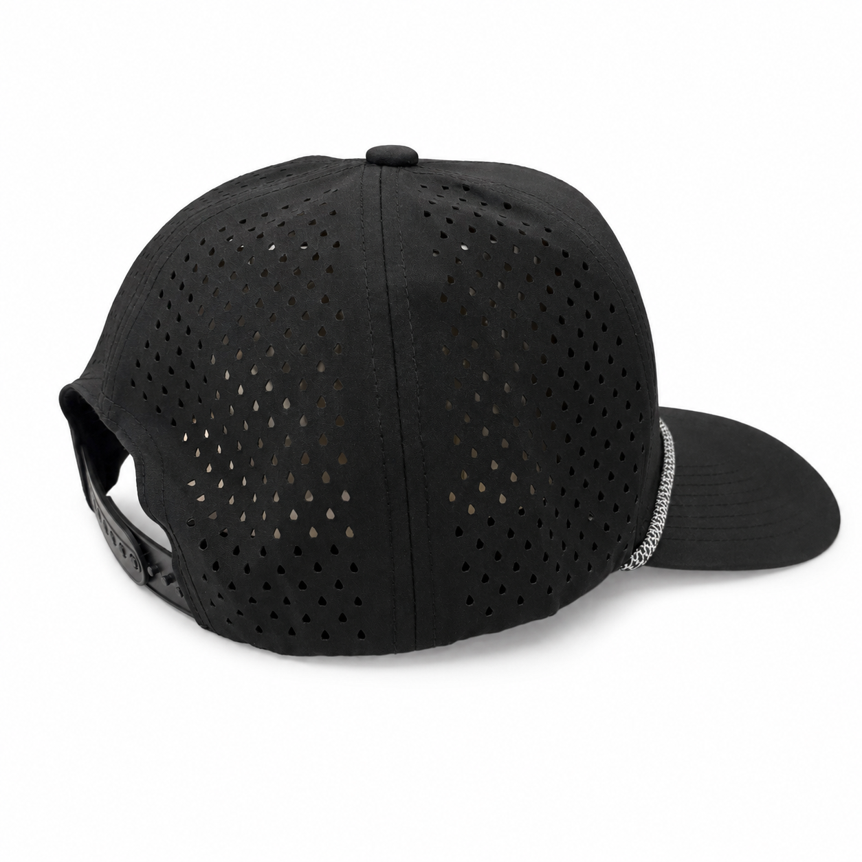 Herbie Husker Golf Rope Hat – Black Breathable Snapback | Iconic Hats